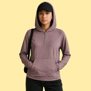 🟣 Layer8 Mauve Qwick-Dry Lightweight Hoodie – Size M